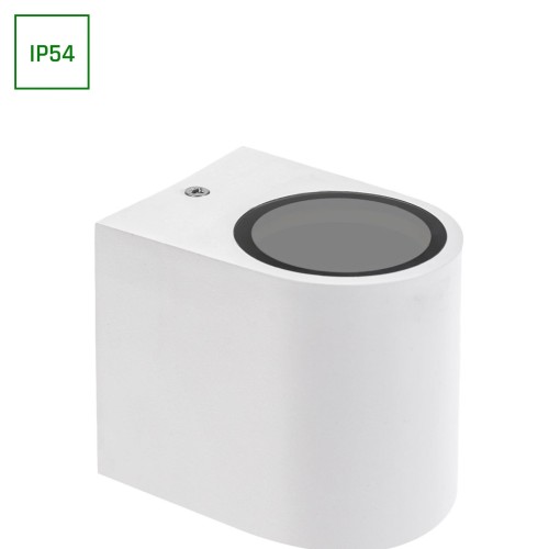 PARETE GU10 X1 Jednokierunkowy kinkiet 250V IP54 80 x 73 x 95mm Biały SLIP007009 SPECTRUM LED