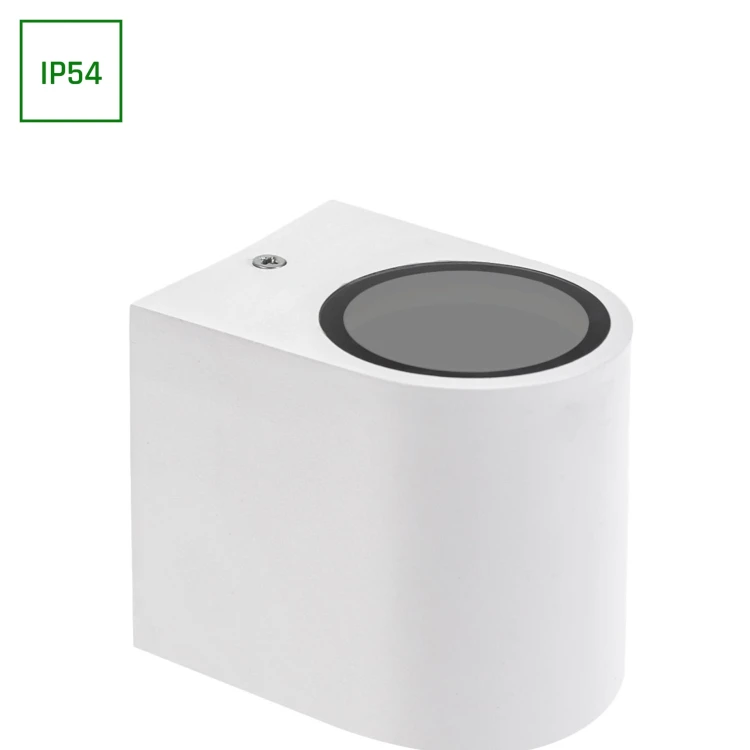 PARETE GU10 X1 Jednokierunkowy kinkiet 250V IP54 80 x 73 x 95mm Biały SLIP007009 SPECTRUM LED
