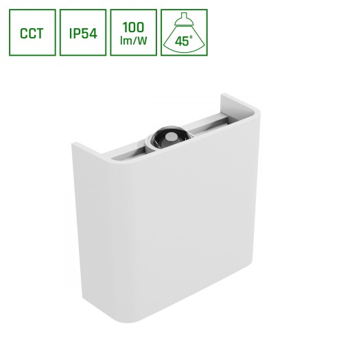 LUNARIX 1 Kinkiet 2W CCT 230V IP54 RA90 110x100x40MM Biały, świeci góra/dół SLIP007016 SPECTRUM LED
