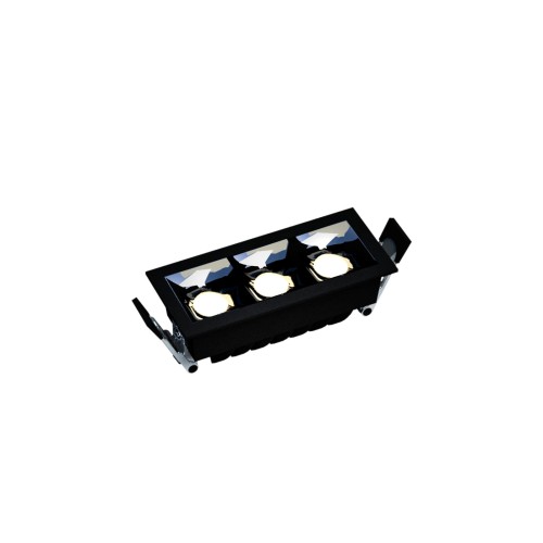 GRID - Model M - Oprawa Podtynkowa 47x45x106 mm, 8W, 45°, kolor czarny WLD+10103_ZASILACZ WOJNAROWSKI Lighting liniowa