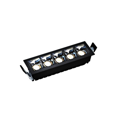 GRID - Model L - Oprawa Podtynkowa 47x45x147 mm, 12W, 45°, kolor Czarny WLD+10105_ZASILACZ WOJNAROWSKI Lighting liniowa