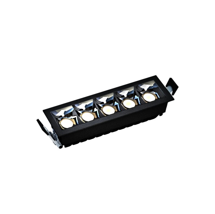 GRID - Model L - Oprawa Podtynkowa 47x45x147 mm, 12W, 45°, kolor Czarny WLD+10105_ZASILACZ WOJNAROWSKI Lighting liniowa
