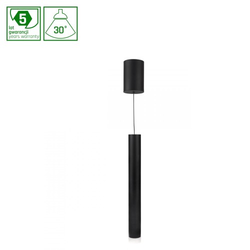 HANGIT MULTIWAY S 11W WW 230V 30° IP20 48X400BAZA80X115 Czarny, Regulowana wysokość, PLUS Czarny RING, 5 LAT WLD+20005 WOJNAROWSKI Lighting