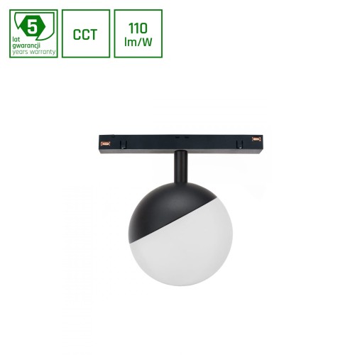 System SHIFT CCT- GLOBE Oprawa Kula FI100X130MM 5W 165ST Czarny CCT SWITCH 5 Lat Gwarancji WLD+40000_CCT WOJNAROWSKI Lighting