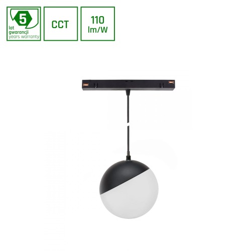 System SHIFT CCT- GLOBE P Oprawa Kula Zwis FI100 (815MM Kabel) 5W 165ST Czarny CCT SWITCH 5 Lat Gwarancji WLD+40001_CCT WOJNAROWSKI Lighting