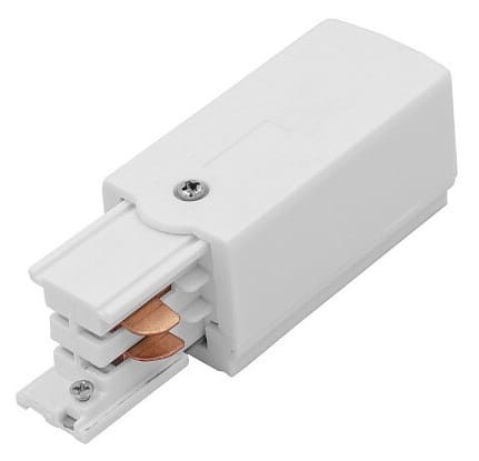Końcówka zasilająca lewa do Szynoprzewodu Szyny CTLS POWER END CAP LEFT WHITE PE-L 8232 NOWODVORSKI Lighting Loft nowoczesna trójfazowa 3 fazowa 3F sufitowy ścienny oświetlenie szynowe listwa natynkowa 230V biała Inspiracje Premium