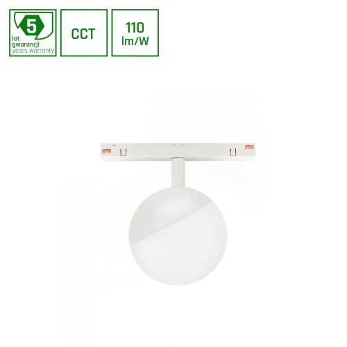 System SHIFT CCT- GLOBE Oprawa Kula FI100X130MM 5W 165ST Biała CCT SWITCH 5 Lat Gwarancji WLD+40033_CCT WOJNAROWSKI Lighting