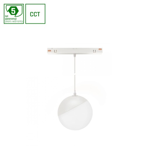 System SHIFT SMART- GLOBE P Oprawa Kula Zwis fi100 (815mm kabel) 5W 165st biała CCT/DIM 5 Lat Gwarancji. WLD+40034_SMART WOJNAROWSKI Lighting