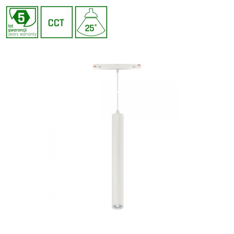System SHIFT SMART- HANGIT Oprawa Zwis 40x297 (900mm kabel) 12W 25st Biały CCT/DIM 5 Lat Gwarancji WLD+40035_SMART WOJNAROWSKI Lighting