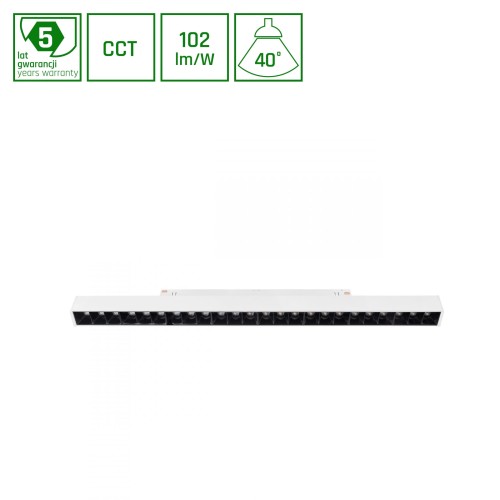 System SHIFT SMART- GRID L Oprawa liniowa 440x23x42mm 22W 40st biała CCT/DIM 5 Lat Gwarancji WLD+40042_SMART WOJNAROWSKI Lighting