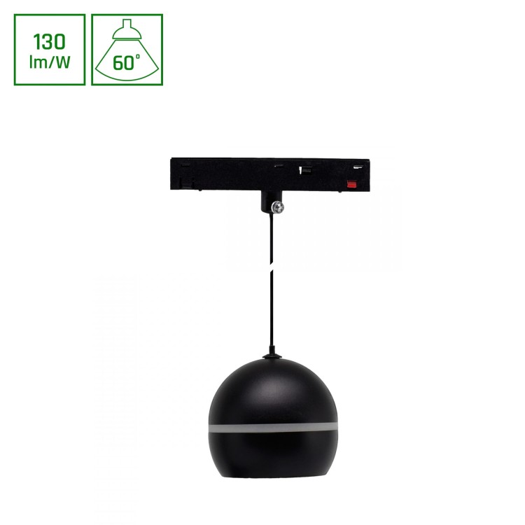 System SHIFT BASIC - GLOBE P RING Oprawa Kula Zwis 90mm 10W 3000K czarny WLD+70014WW WOJNAROWSKI Lighting