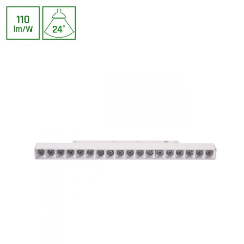 System SHIFT BASIC - GRID M Oprawa Liniowa 330mm 18W 2700K Biały WLD+70046WW WOJNAROWSKI Lighting