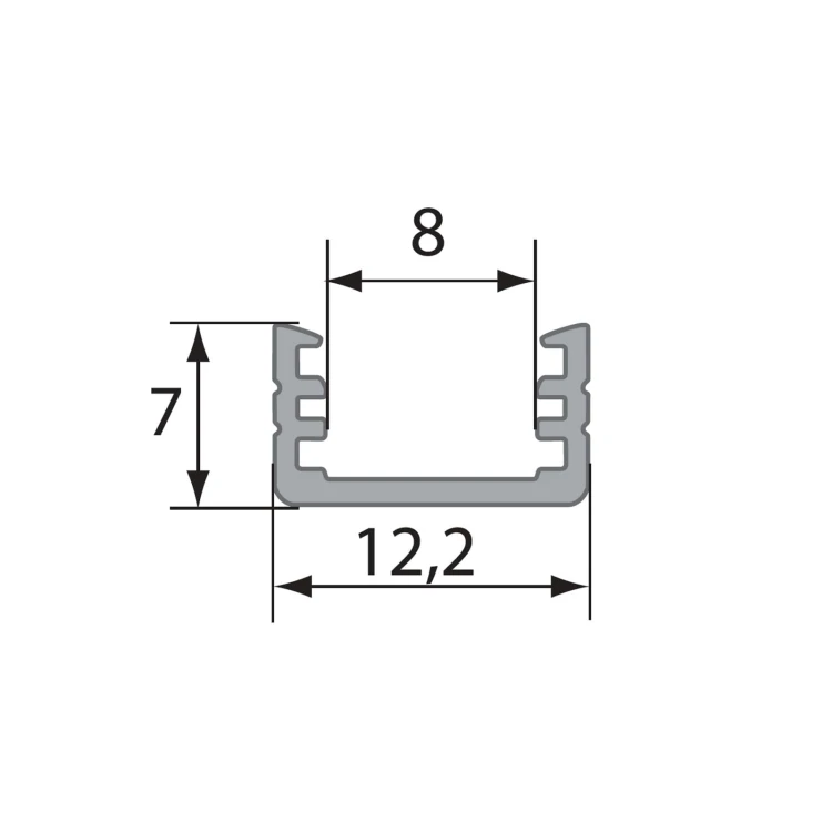 Profil Aluminiowy WOJSLIM z osłoną transparentna 1mb Klosz A WOJ+01705 SPECTRUM LED