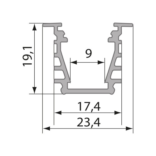 Profil Aluminiowy WOJDEEP z osłoną mleczną 1mb Klosz B WOJ+01708 SPECTRUM LED