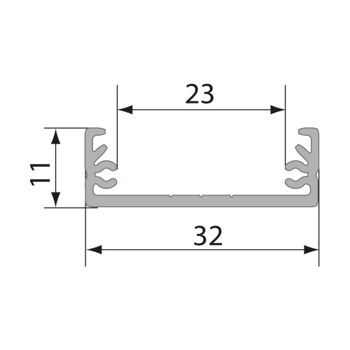Profil Aluminiowy WOJWIDE z osłoną mleczną 1mb Klosz G WOJ+01712 SPECTRUM LED
