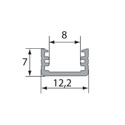 Profil Aluminiowy WOJSLIM z osłoną mleczną 2mb Klosz A WOJ+03075 SPECTRUM LED