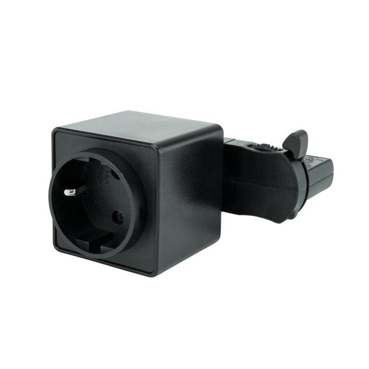 SPS 2 Gniazdo 230V na Szynoprzewód 3F Czarny WOJ+06545 SPECTRUM LED
