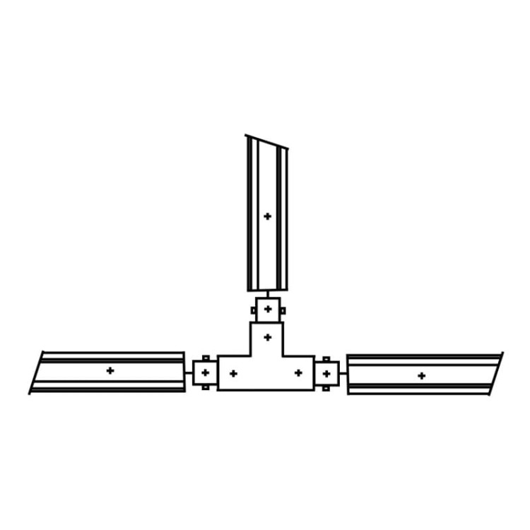 Łącznik do szynoprzewodu T Connector STTW DPM Struhm Ideus Loft nowoczesna sufitowy ścienny do oświetlenie szynowe listwa natynkowa szynoprzewodów 230V złączka biały