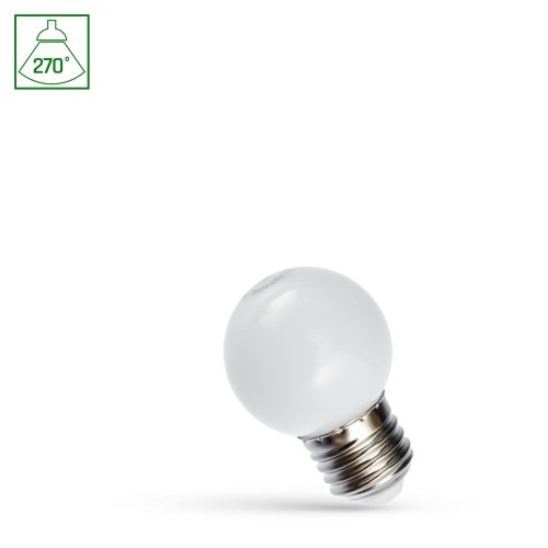 Żarówka LED kulka E-27 E27 230V 1W Biały WOJ+11794_1W SPECTRUM LED
