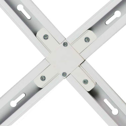 Łącznik do szynoprzewodu krzyżowy X Connector STXW DPM Struhm Ideus Loft nowoczesna sufitowy ścienny do oświetlenie szynowe listwa natynkowa szynoprzewodów 230V złączka krzyżowa biały