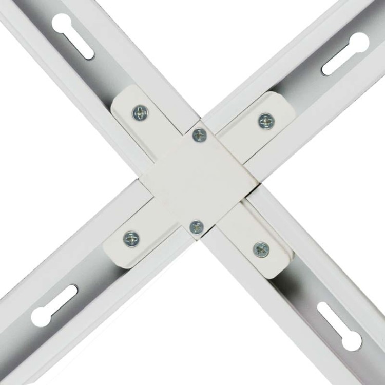 Łącznik do szynoprzewodu krzyżowy X Connector STXW DPM Struhm Ideus Loft nowoczesna sufitowy ścienny do oświetlenie szynowe listwa natynkowa szynoprzewodów 230V złączka krzyżowa biały