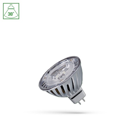 Żarówka LED MR16 12V 3W=35W 3LED 38st WW! WOJ+11912 SPECTRUM LED