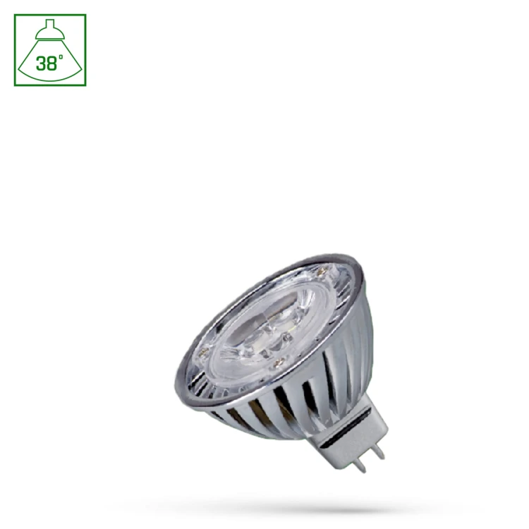 Żarówka LED MR16 12V 3W=35W 3LED 38st WW! WOJ+11912 SPECTRUM LED