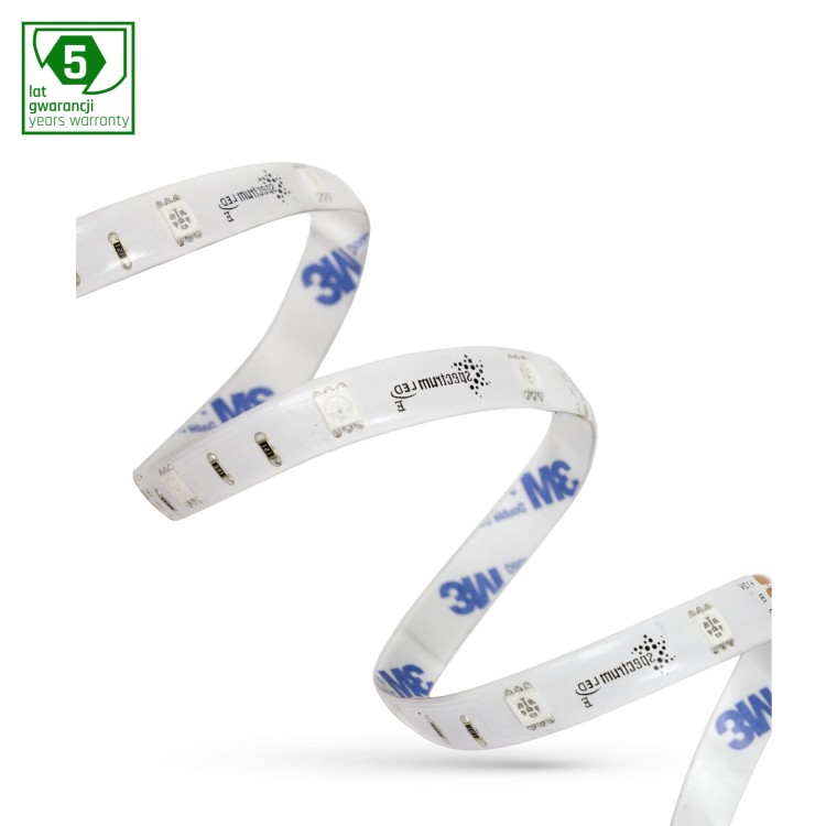 Taśma LED Pasek 35W 5050 30LED RGB 5 Lat 1m (rolka 5m) - bez osłony WOJ+11937 SPECTRUM LED