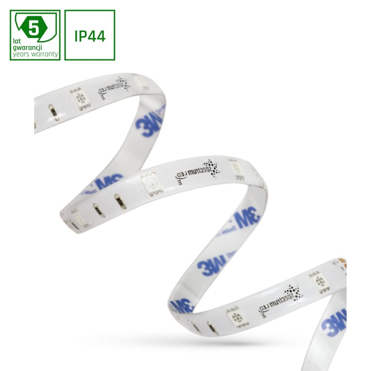 Taśma LED Pasek 35W 5050 30LED RGB 5 Lat 1m (rolka 5m) - w silikonie WOJ+11958 SPECTRUM LED