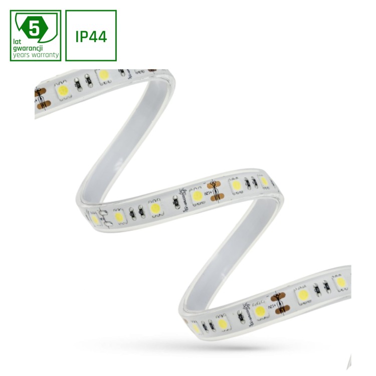 Taśma LED Pasek 48W 5050 60LED WW 5 Lat 1m (rolka 5m) - w silikonie WOJ+12215 SPECTRUM LED
