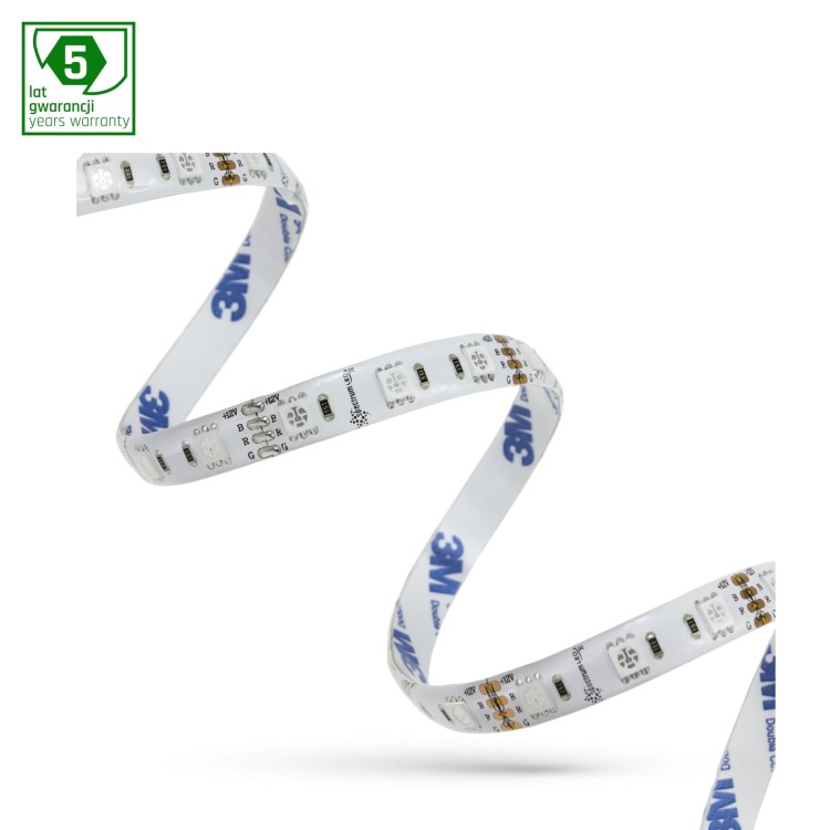 Taśma LED Pasek 60W 5050 60LED RGB 5 Lat 1m (rolka 5m) - bez osłony WOJ+12641 SPECTRUM LED
