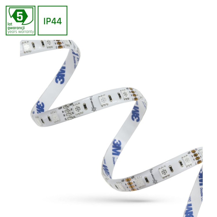Taśma LED Pasek 60W 5050 60LED RGB 5 Lat 1m (rolka 5m) - w silikonie WOJ+12642 SPECTRUM LED