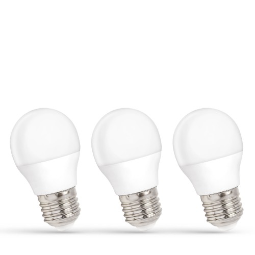 Żarówka LED kulka E-27 E27 230V 6W WW 3-Pack WOJ+13024_3PACK SPECTRUM LED