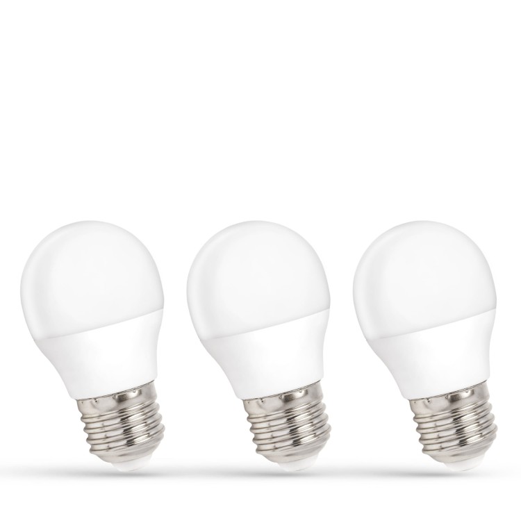 Żarówka LED kulka E-27 E27 230V 6W WW 3-Pack WOJ+13024_3PACK SPECTRUM LED
