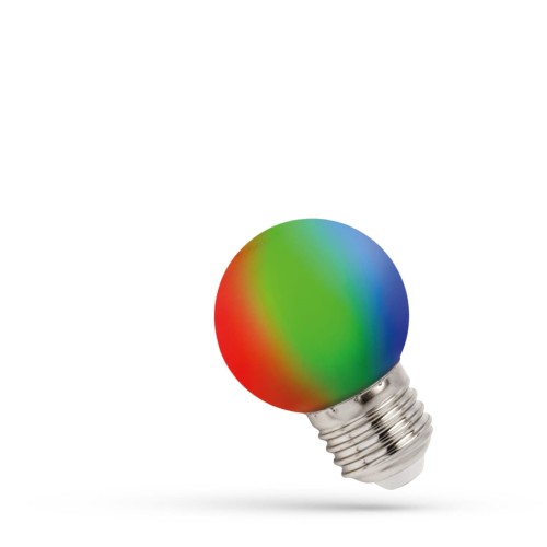 Żarówka LED kulka E-27 E27 230V 1W RGB WOJ+13105 SPECTRUM LED