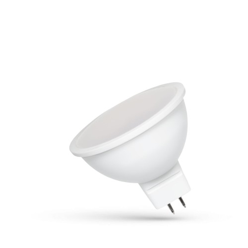 Żarówka LED MR16 12V 6W SMD CW z mleczną szybką + WOJ+13134 SPECTRUM LED