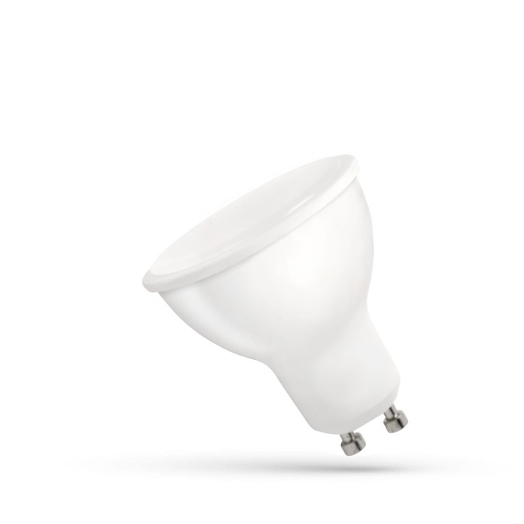 Żarówka LED GU10 230V 4W SMD WW z mleczną szybką + WOJ+13259 SPECTRUM LED