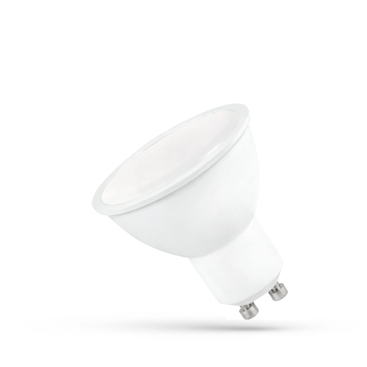 Żarówka LED GU10 230V 6W SMD WW z mleczną szybką biała + WOJ+13265 SPECTRUM LED