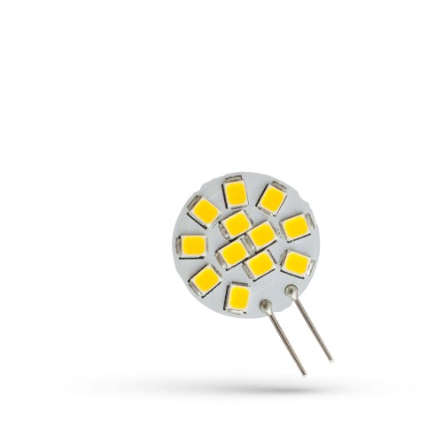 Żarówka LED G4 12V 1,2W 12 LED WW 20mm WOJ+13784 SPECTRUM LED