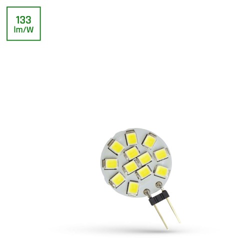 Żarówka LED G4 12V 1,2W 12 LED CW 20mm WOJ+13785 SPECTRUM LED