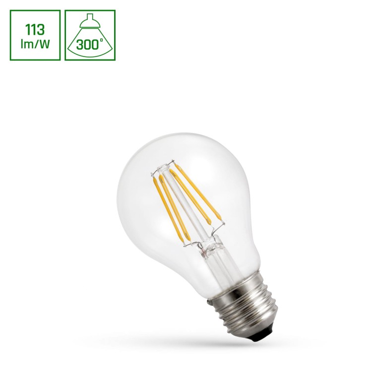 Żarówka LED GLS E-27 E27 230V 4W COG WW CLEAR WOJ+13876 SPECTRUM LED