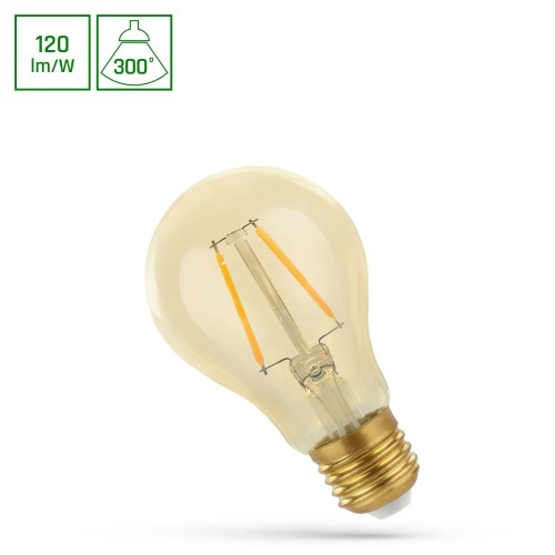 Żarówka LED GLS E-27 E27 230V 2W COG WW RETROSHINE WOJ+14077 SPECTRUM LED