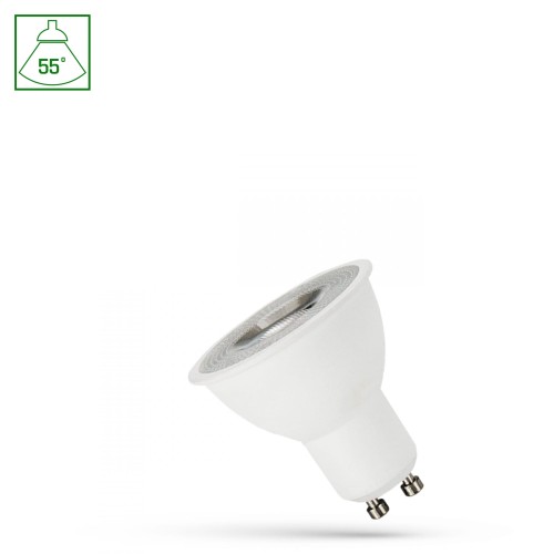 Żarówka LED GU10 230V 4W SMD 55st NW z soczewką WOJ+14090_55ST SPECTRUM LED