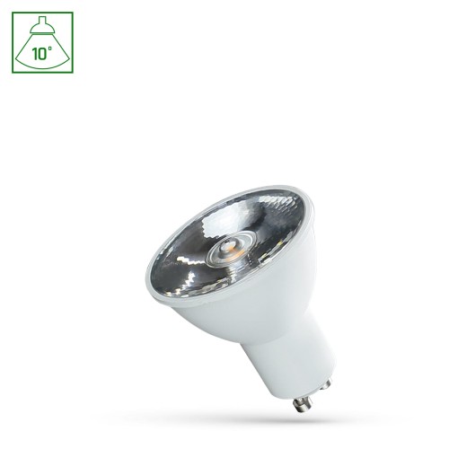 Żarówka LED GU10 230V 6W SMD 10st CW z soczewką WOJ+14105 SPECTRUM LED
