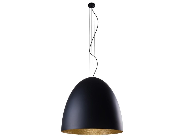 Lampa sufitowa wisząca Industrialna Loft EGG BLACK XL GOLD 9026 NOWODVORSKI Lighting E27 x7 75cm oświetleniowa żyrandol nowoczesna do Kuchni Jadalni nad stół blat wyspę czarno-złota zwis Inspiracje Premium