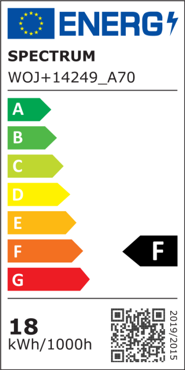 Żarówka LED GLS E-27 E27 230V 18W NW A70 WOJ+14249_A70 SPECTRUM LED