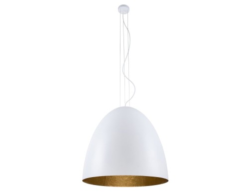 Lampa sufitowa wisząca Industrialna Loft EGG WHITE XL GOLD 9025 NOWODVORSKI Lighting E27 x7 75cm oświetleniowa żyrandol nowoczesna do Kuchni Jadalni nad stół blat wyspę biało-złota zwis Inspiracje Premium