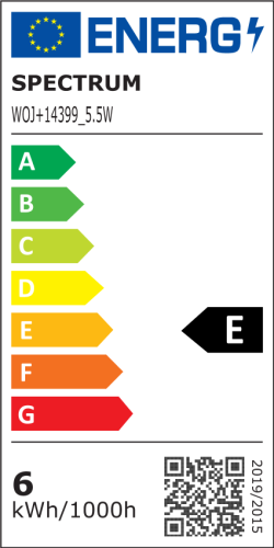 Żarówka LED kulka E-27 E27 230V 5,5W COG NW MILKY WOJ+14399_5.5W SPECTRUM LED