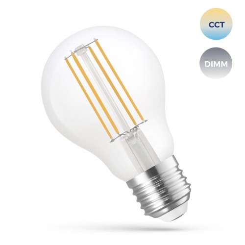 Żarówka LED GLS 5W E-27 E27 COG 230V CCT+DIM CLEAR Wi-Fi SMART WOJ+14418 SPECTRUM LED