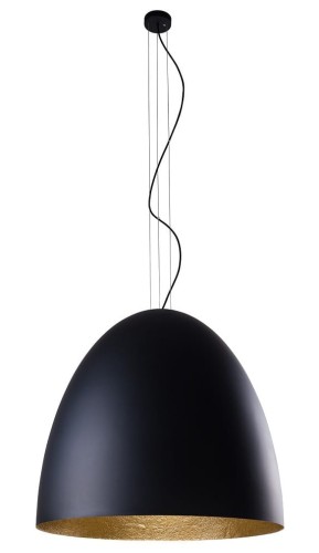 Lampa sufitowa wisząca Industrialna Loft EGG BLACK L GOLD 9024 NOWODVORSKI Lighting E27 x5 55cm oświetleniowa żyrandol nowoczesna do Kuchni Jadalni nad stół blat wyspę czarno-złota zwis Inspiracje Premium